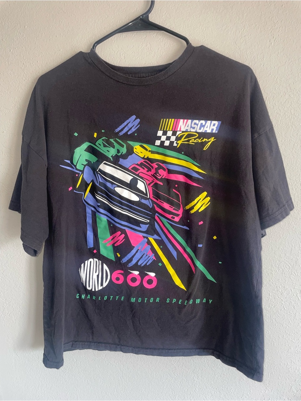 NASCAR Racing World 600 Black Graphic Tee